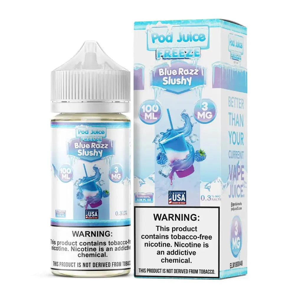 Blue Razz Slushy Freeze - POD Juice Synthetic 100mL - HQD Tech Store