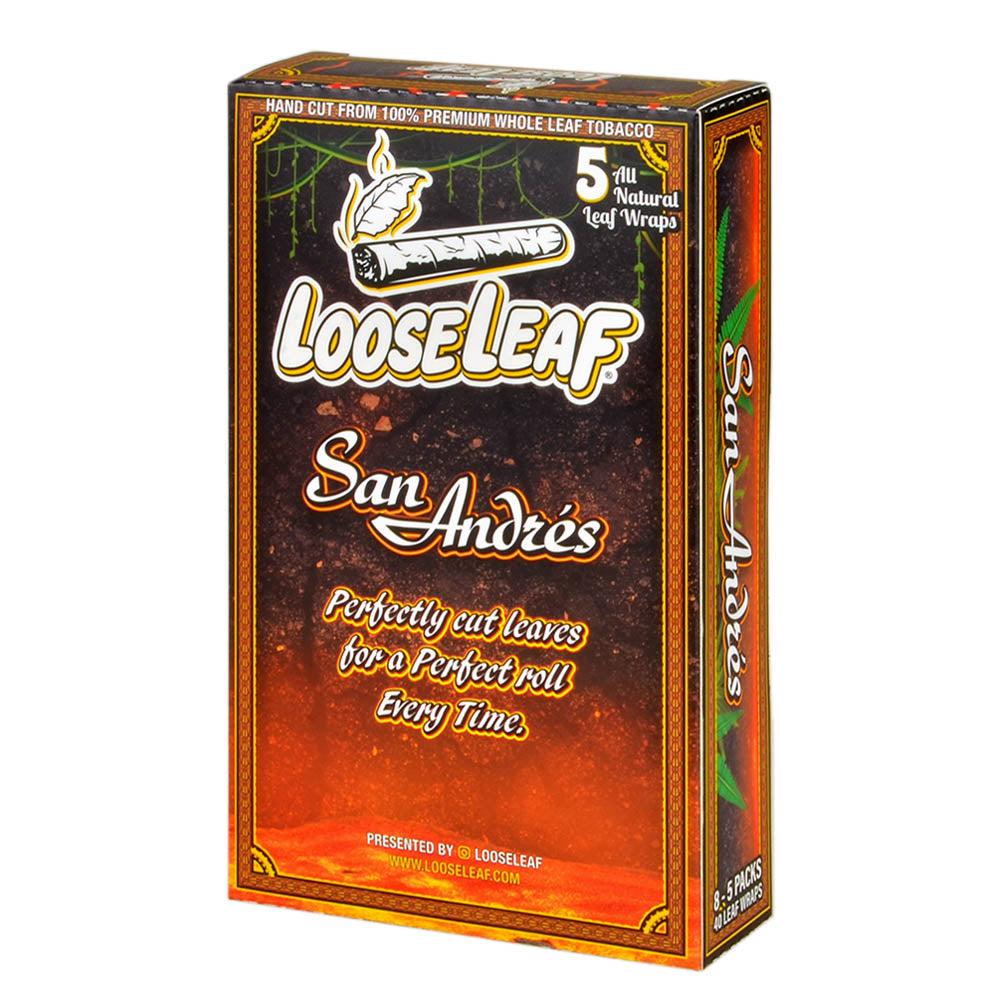 Loose Leaf San Andres wraps, 8 packs of 5 - HQD Tech Store