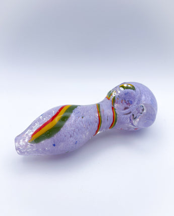 4'' Purple Rasta Glass Hand Pipe - HQD Tech Store