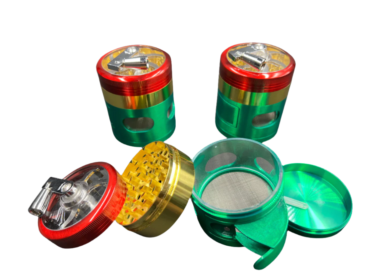 63" Rasta Gold Metal 4 piece grinder - HQD Tech Store