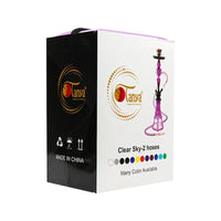 2 Hose Hookah Tanya Clear Sky With Traveling Case 21inch 1 Set