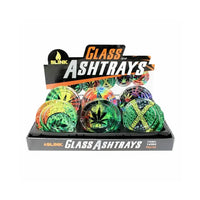 Glass Ashtray 6ct Leaf Edition