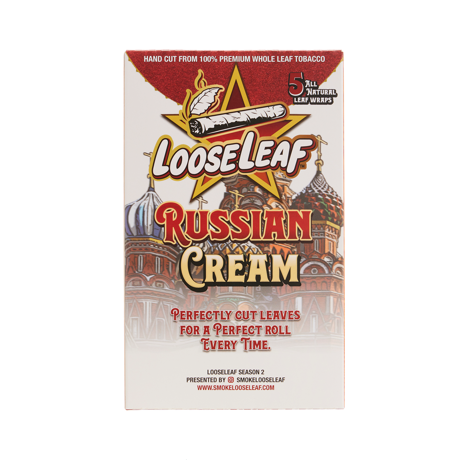 Russian Cream LooseLeaf 5-Pack Wraps (40 Count) - HQD Tech Store